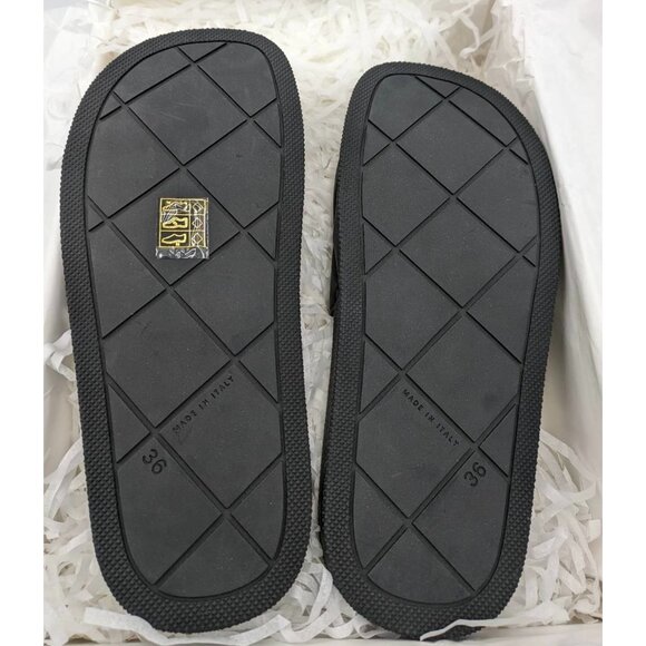 BOTTEGA VENETA Matt Rubber Slider Sandals Black Size36 - Picture 7 of 11